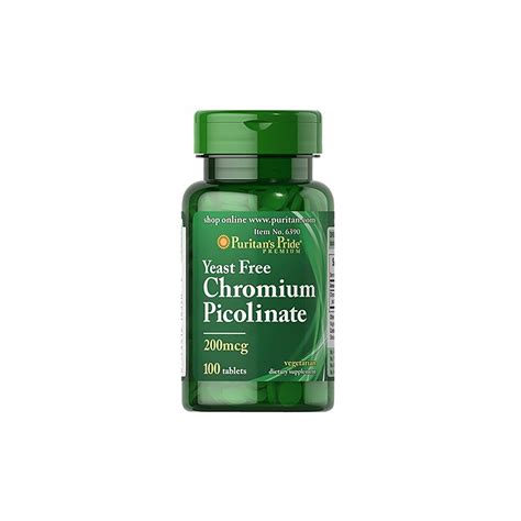 Chromium Picolinate 200mcg Yeast Free - 100tabs.