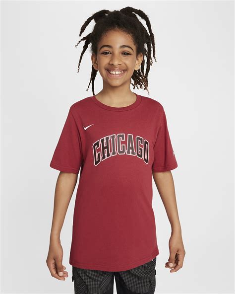 Chicago Bulls City Edition Older Kids' Nike NBA Logo T-Shirt. Nike SI