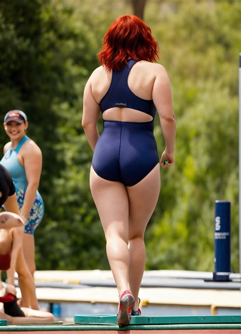 Lexica Bryce Dallas Howard In A Leotard Swimsuit Red Hair Movie Set