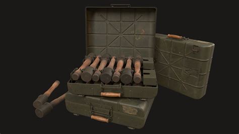 Artstation German M24 Stick Grenade With Metal Case