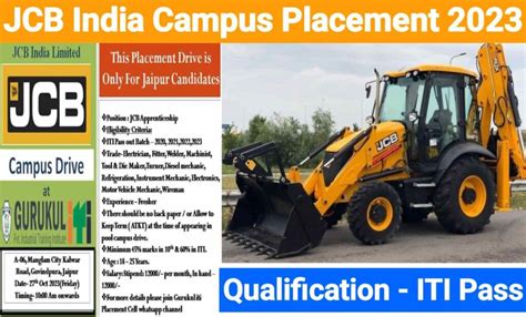 Jcb India Limited Campus Placement Iti Jobs