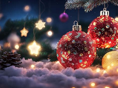 Premium AI Image | Decorative Christmas tree with lights background and ...