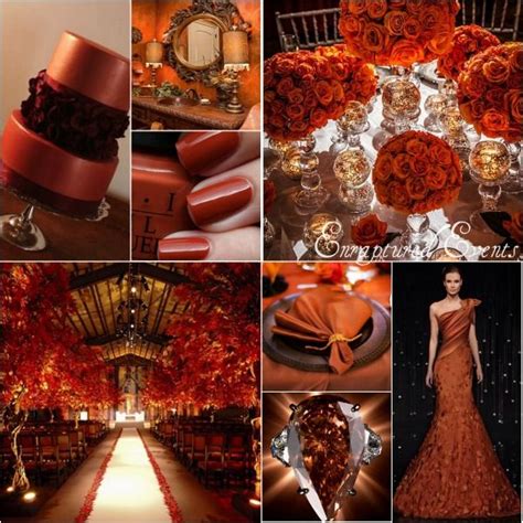 burnt orange wedding decorations - Marcell Manzo