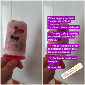 Las Recetas De Glutoniana Polos Sencillos De Yogur Y Cerezas