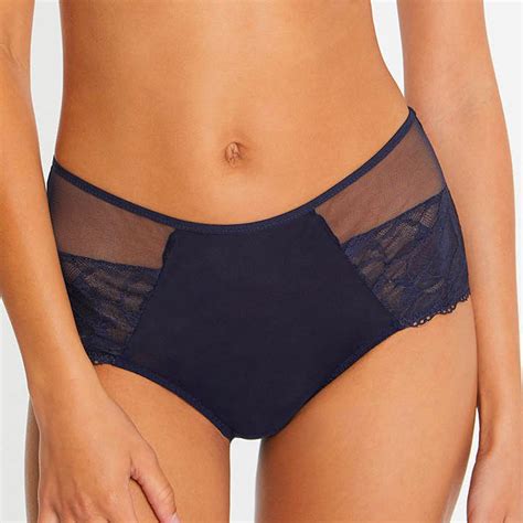 Maison Lejaby Elixir Tentation Culotte Haute Imrpim Florale Bleu Un