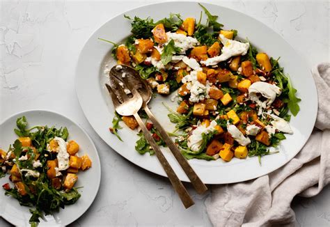 Arugula Burrata Salad With Roasted Butternut Squash Daisybeet