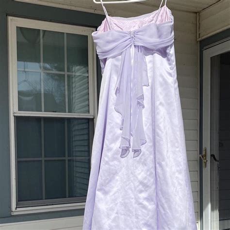 Repop Vintage S Y K Chiffon Sash Lavender Prom Depop