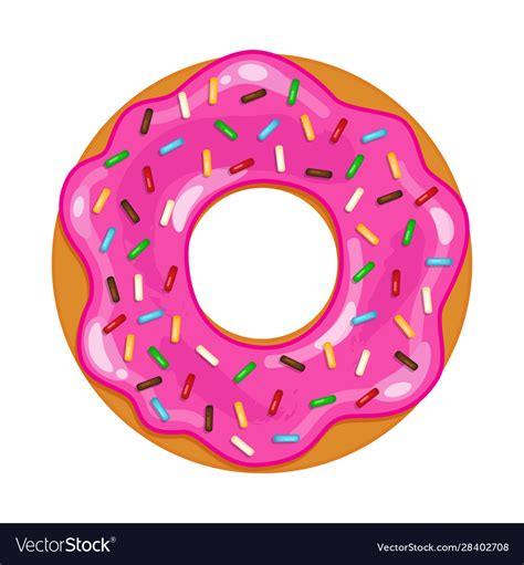 Colored realistic donut Royalty Free Vector Image