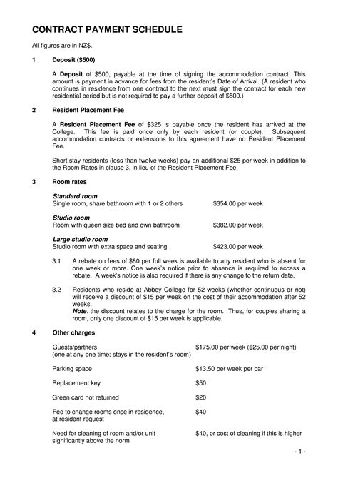 Payment For Services Contract Template