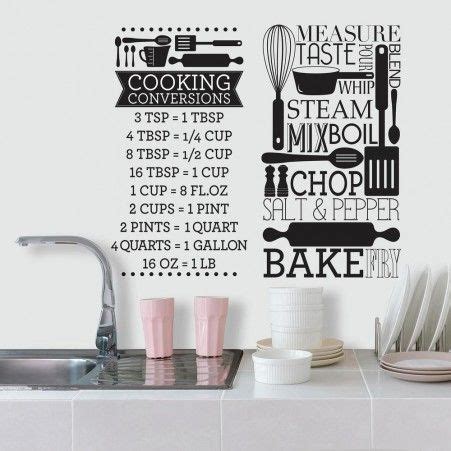 Cooking Conversions Wall Decals Kitchen Wall Decals Wall Decals