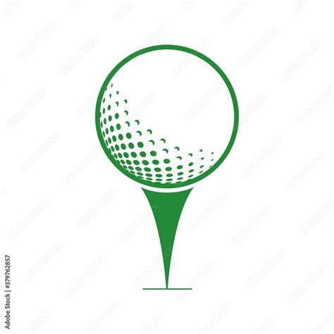 Golf logo with elements of ball design. Can be used for golf equipment ...