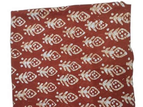 Red Block Print Batik Fabric At Rs Meter In Surat