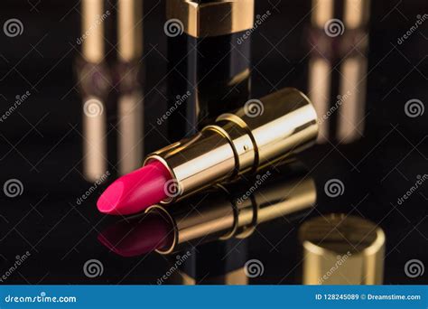 Lipstick Fashion Colorful Lipsticks Over Black Background