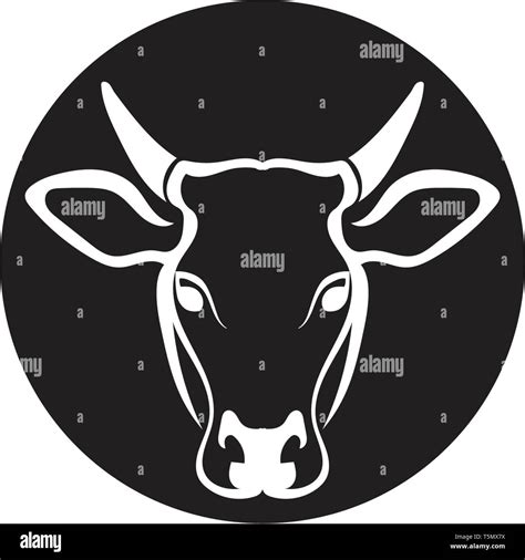 Logo De Leche Con Producto De Vaca Del Vector De La Naturaleza