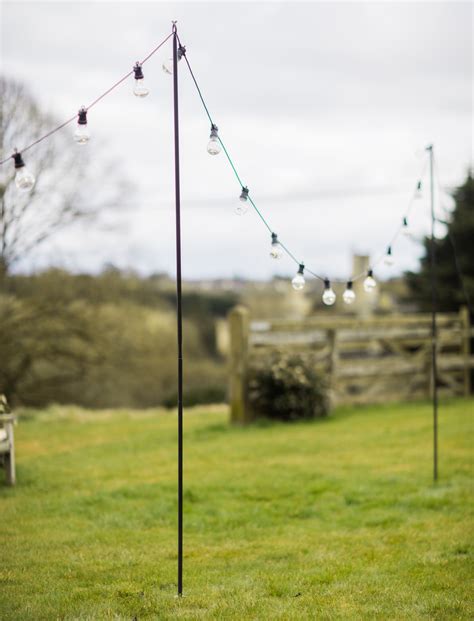 Raw Metal Festoon Pole Garden Trading