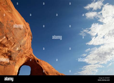 Arched Natural Rock Formationmonument Valley Arizona Usa Stock Photo