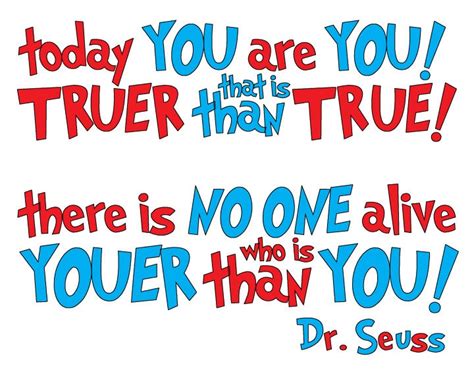 Today You Are You Dr Seuss Wall Art Youer Than You X