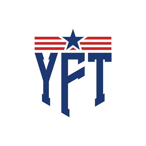 premium vector patriotic yft logo  star  american flag straps