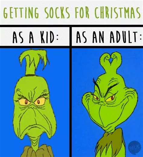 Getting Socks For Christmas Grinch Quotes Grinch Christmas Humor