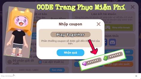 Play Together Hướng Dẫn Cách Nhập Code Nhận Trang Phục Miễn Phí Mới