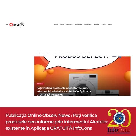 Publicația Online Observ News Poți verifica produsele neconforme prin