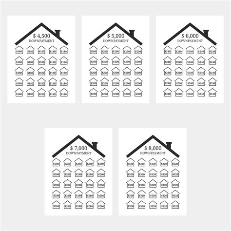 Downpayment Savings Tracker | Home Savings Goal Tracker, House Savings