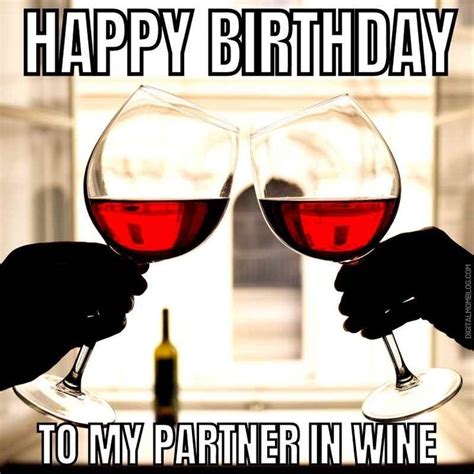 Pin By Sofie Larsen On Sjove Hilsner Happy Birthday Wine Birthday