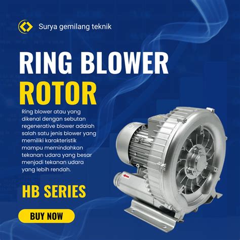 Jual Ring Blower 1 2 Hp Blower Tambak Rotor HB 370 Vortex 0 5HP 220v