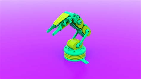 Toy Robotic Arm Rigged 3d Model