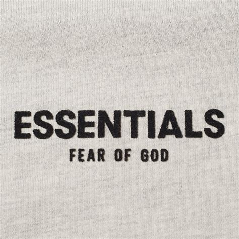 Fear Of God Essentials Kids Logo Tee Light Oatmeal End Uk