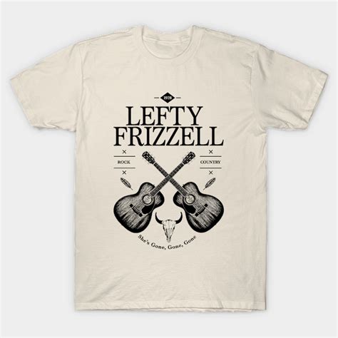 Lefty Frizzell Acoustic Guitar Vintage Logo - Lefty Frizzell - T-Shirt ...