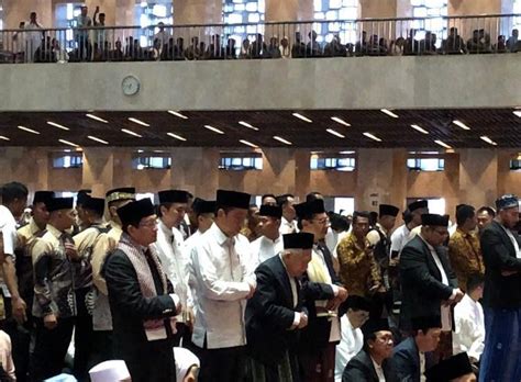 Di Hadapan Jokowi Ma Aruf Khatib Salat Idulfitri Istiqlal Ceramah Soal