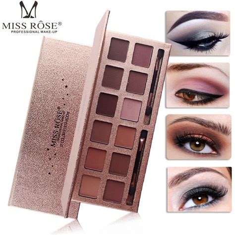 Miss Rose New 12color Eyeshadow Palette Matte Nude Eye Shadow