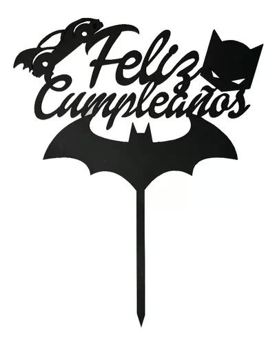 Letrero Para Pastel Topper Cake Feliz Cumpleaños Batman en venta en