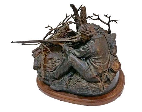 Whitworth Sharpshooter | bronze civil war theme sculpture by James Muir