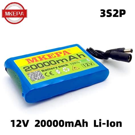 Wholesale Custom 18650 12V 20000mah 3s2p Capacity DC 12 6v 20Ah