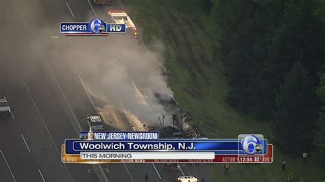 1 Killed In Fiery Crash On New Jersey Turnpike In Gloucester County