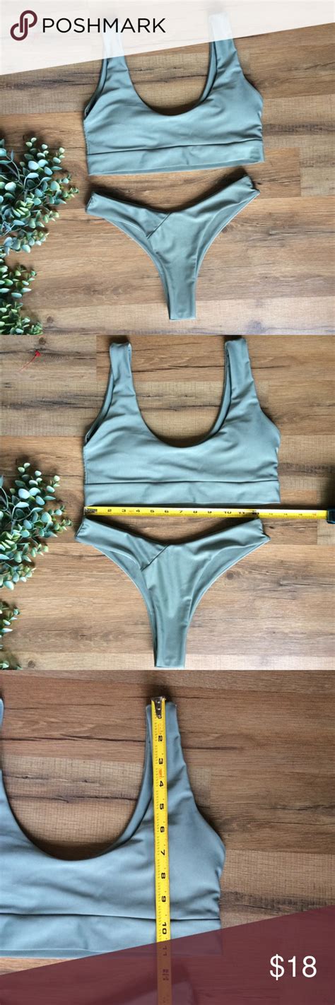 Olive Green Bikini Set Green Bikini Green Bikini Set Olive Green Bikini