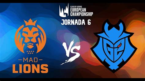 MAD LIONS VS G2 ESPORTS JORNADA 6 LEC VERANO 2022 LEAGUE OF LEGENDS