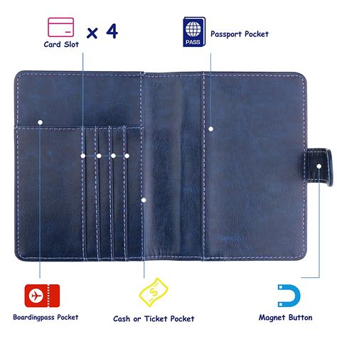 Leather Passport Holder Leather Rfid Blocking Passport Cover Case for ...