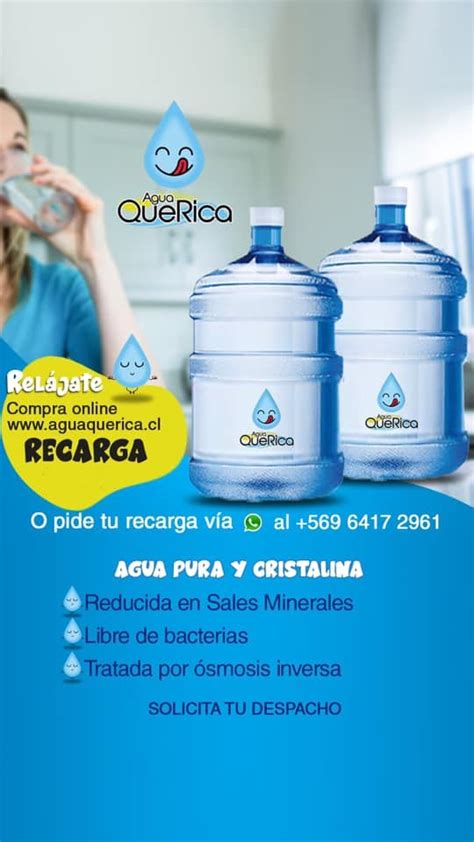 Recarga Agua Purificada Bidon 20 Lts Solo Recarga AGUA QUE RICA