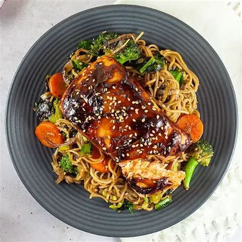 Zalm Teriyaki Met Noedels Ohmydish Recept Aziatische Recepten