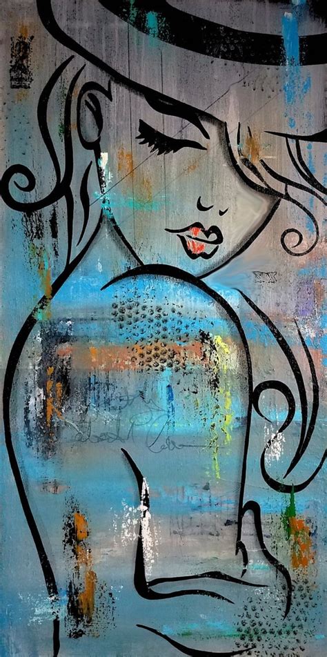 Abstract Nude Painting Original Modern Pop Art Contemporary