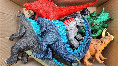 Toy Review Godzilla Kingkong Robot T Rex Dinosaurs Megalodon Skarking