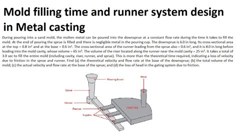 Mold Filling Time And Runner System Design In Metal Casting Youtube