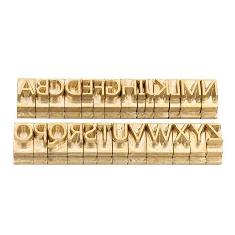 ZONEPACK Copper Brass Stamping Flexible Alphabet Number Symbol