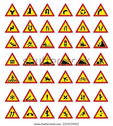 All Traffic Sign Vector Eps 10 Stock Vector Royalty Free 2214534421