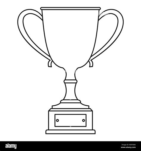 Trophy cup icon, outline style Stock Vector Image & Art - Alamy