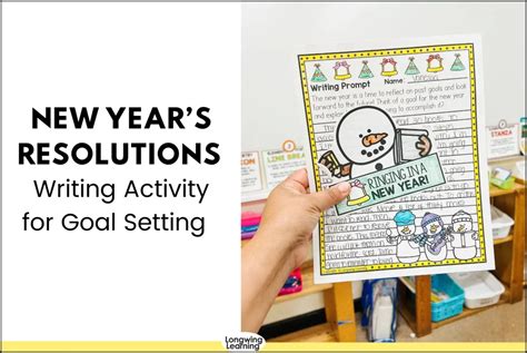 New Year S Resolutions Writing Activity For Goal Setting In January