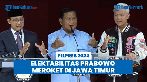 Elektabilitas Prabowo Di Jatim Meroket Ganjar Dan Anies Tak Sampai